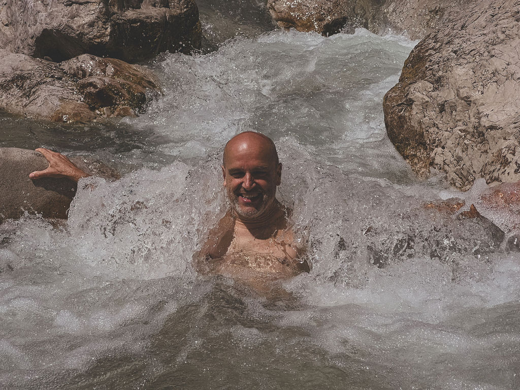 Stephan Pfannschmidt in einer Badegumpe